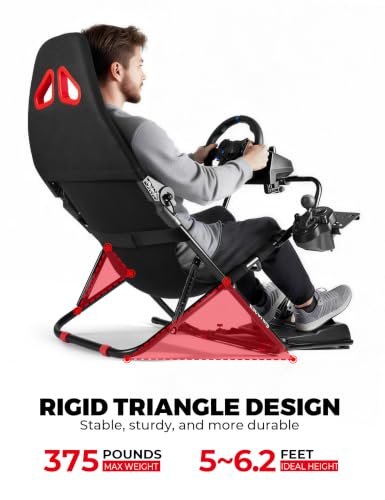 Foldable Racing Simulator Cockpit for Gaming Wheels