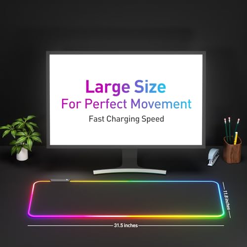 RGB LED Mouse Pad with Large Gaming Surface
