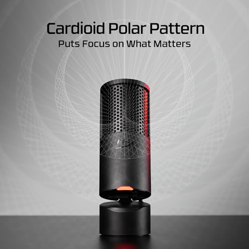 USB Condenser Gaming Microphone with Pop Filter