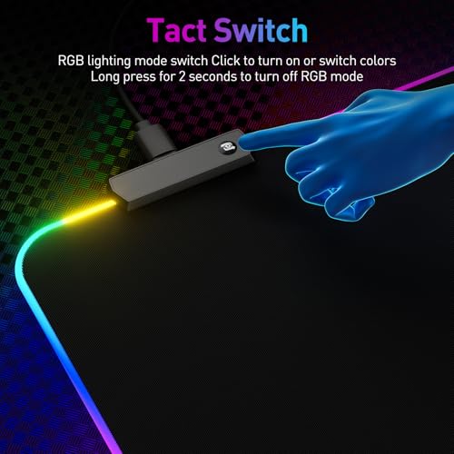 RGB LED Mouse Pad with Large Gaming Surface