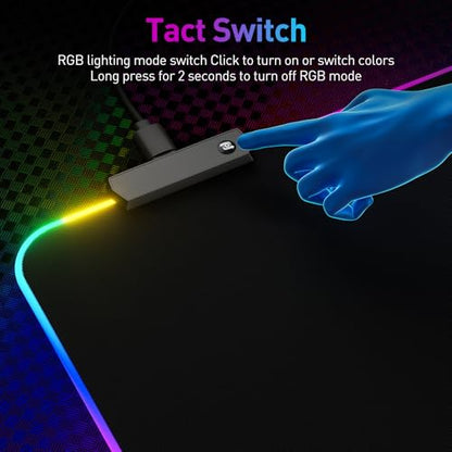 RGB LED Mouse Pad with Large Gaming Surface