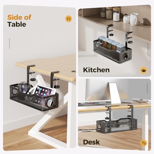 Under Desk Cable Tray with Clamp Mount