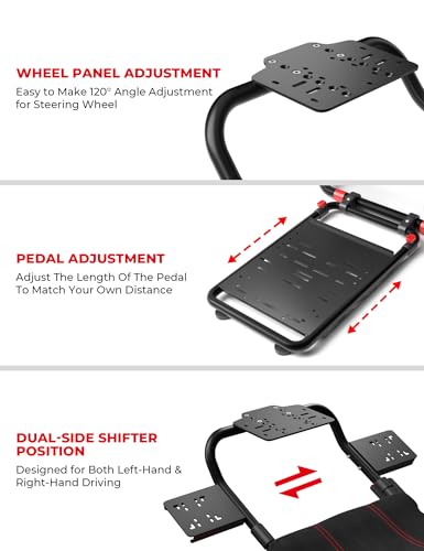 Foldable Racing Simulator Cockpit for Gaming Wheels