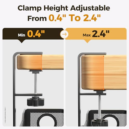 Under Desk Cable Tray with Clamp Mount