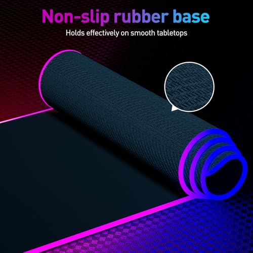 RGB LED Mouse Pad with Large Gaming Surface
