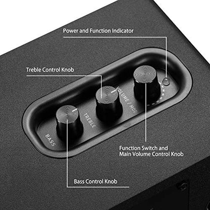 Active Bluetooth Bookshelf Speakers with DAC