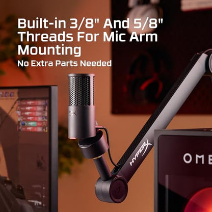 USB Condenser Gaming Microphone with Pop Filter