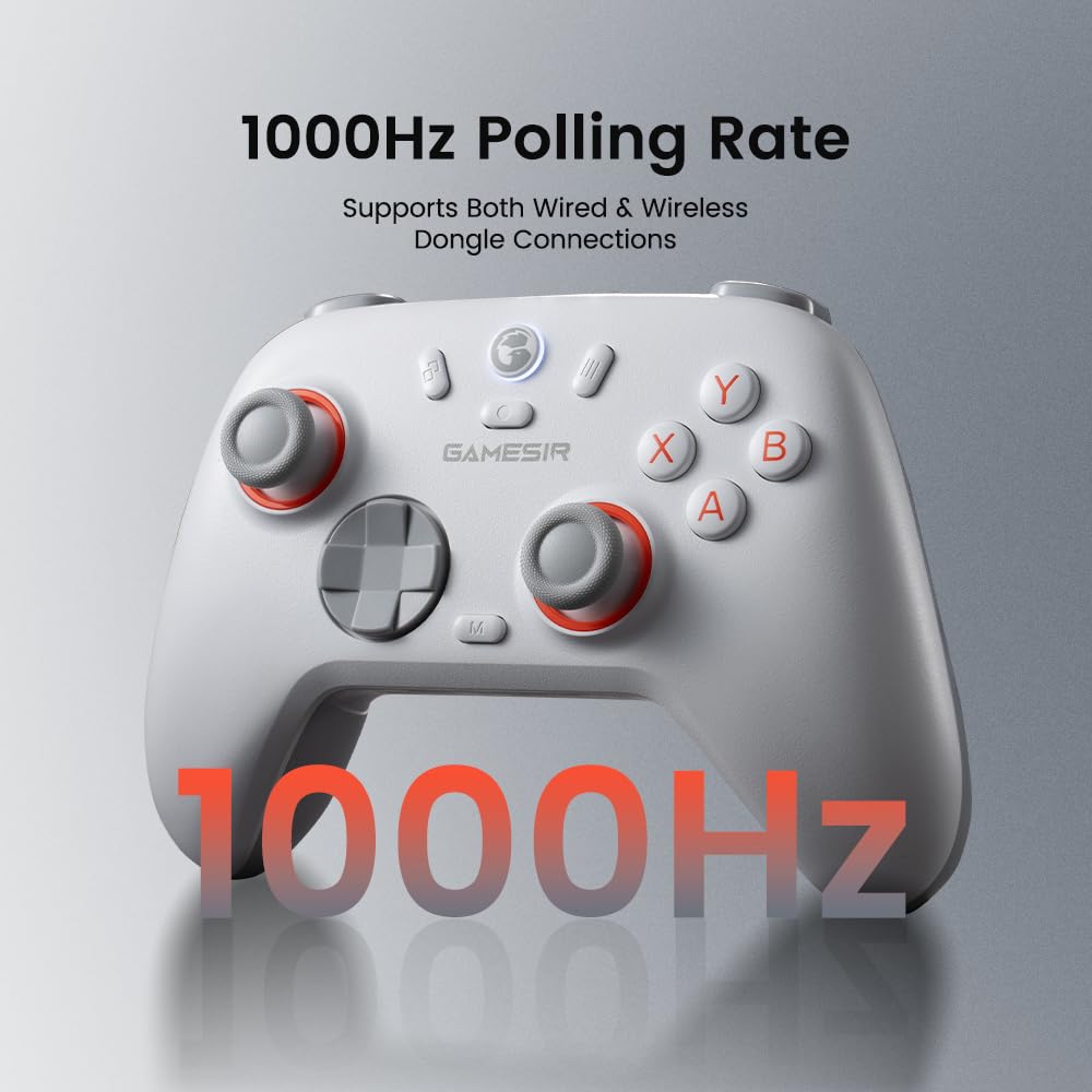 Wireless PC Gaming Controller with Hall Effect Joysticks