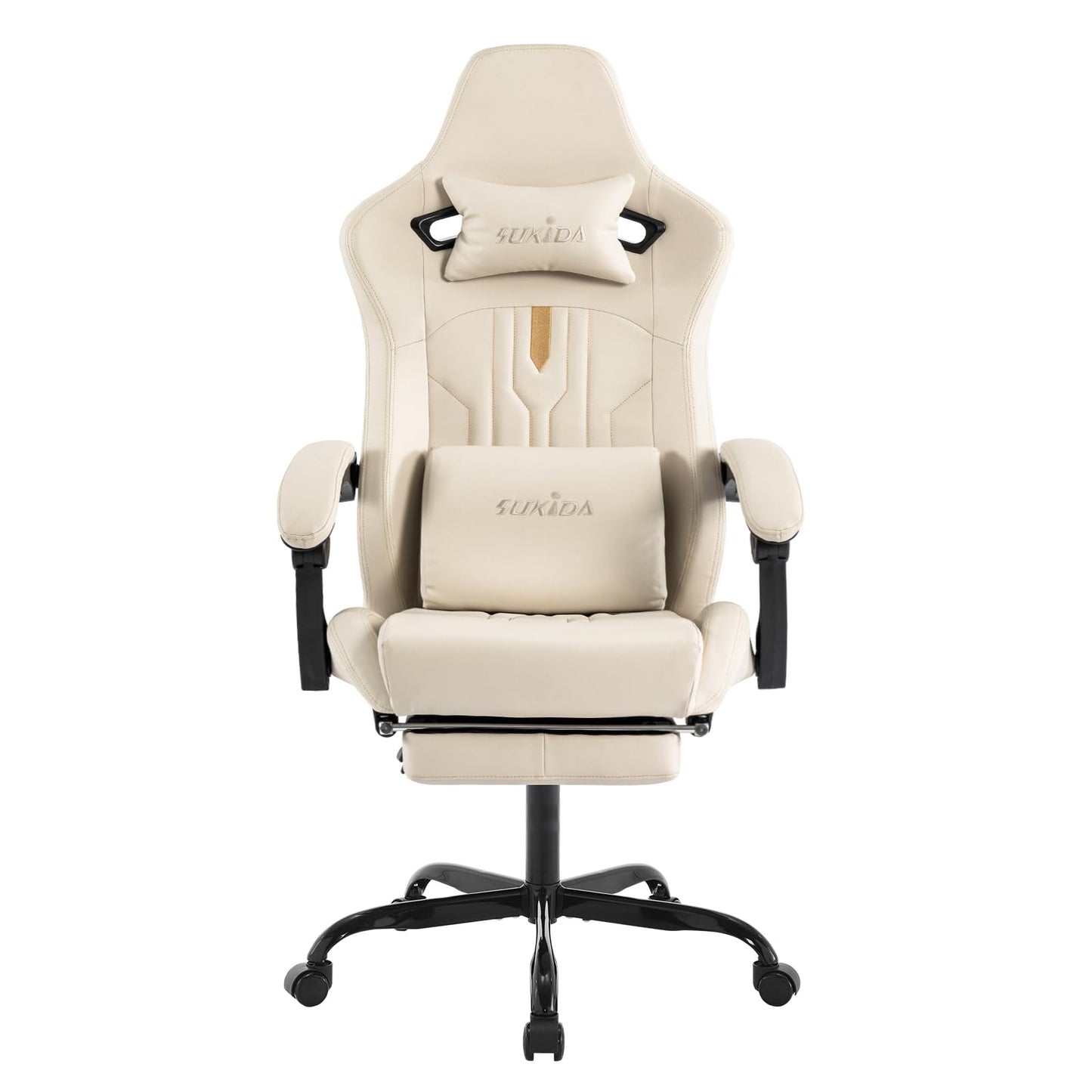 Ergonomic Gaming Chair with Footrest and Massage