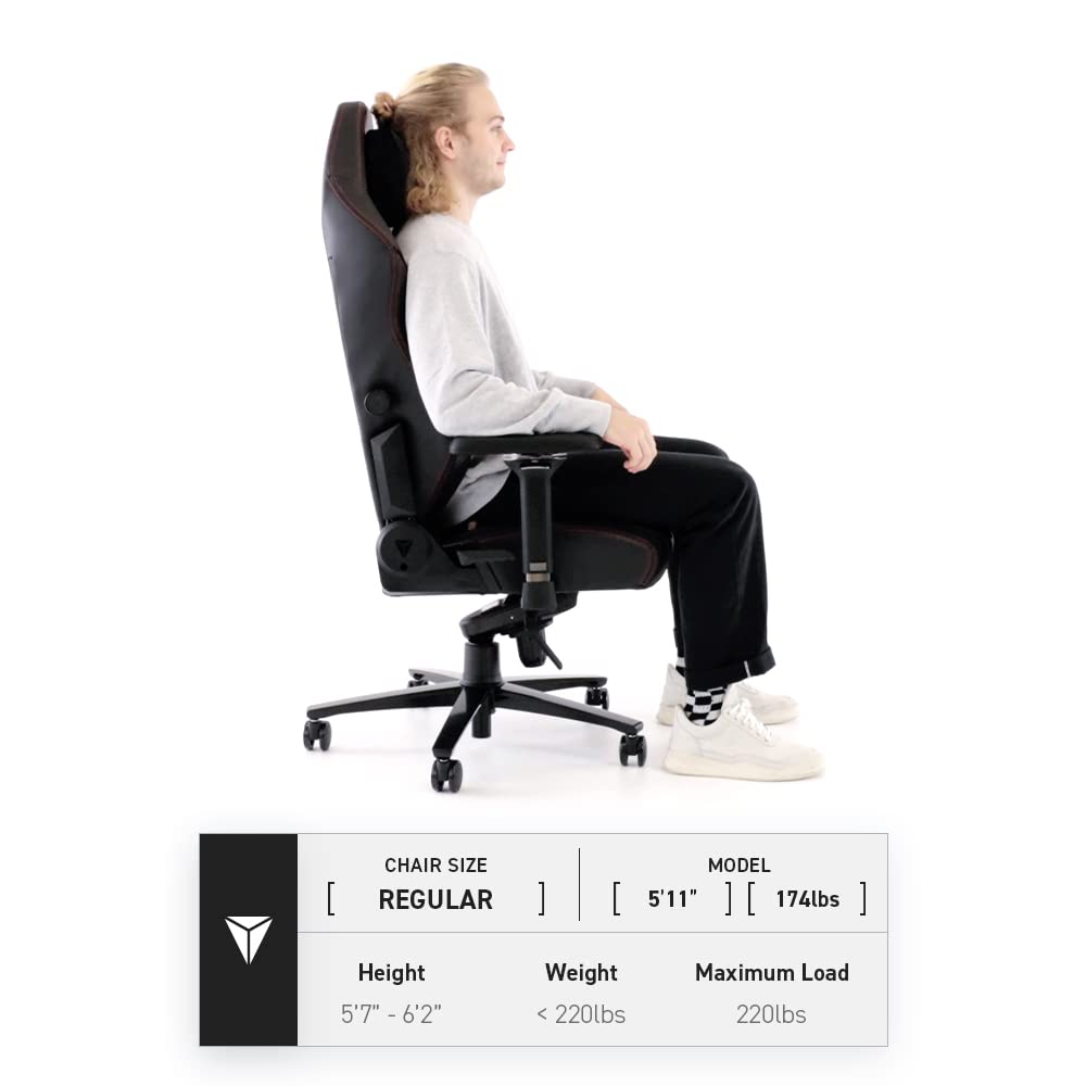 Leatherette Ergonomic Gaming Chair in Black
