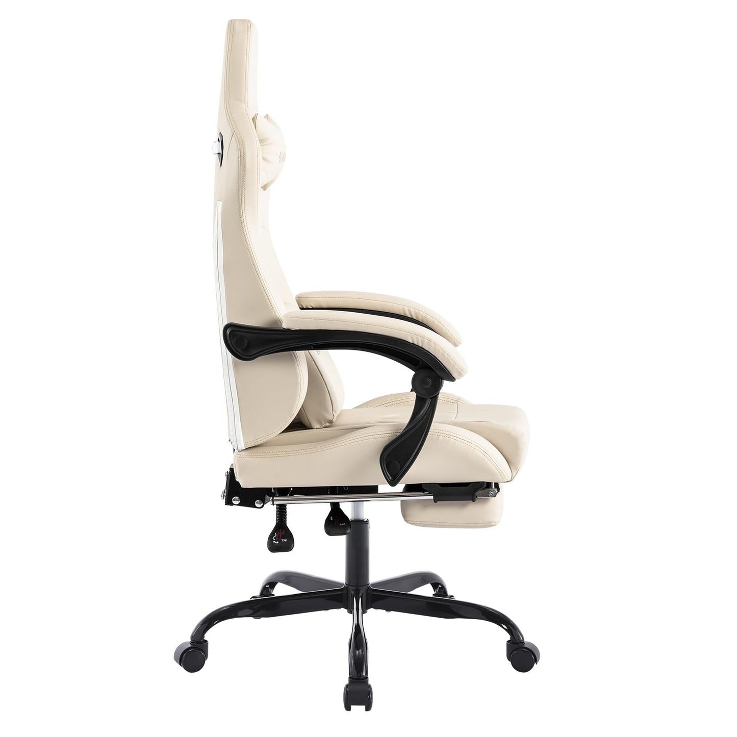 Ergonomic Gaming Chair with Footrest and Massage