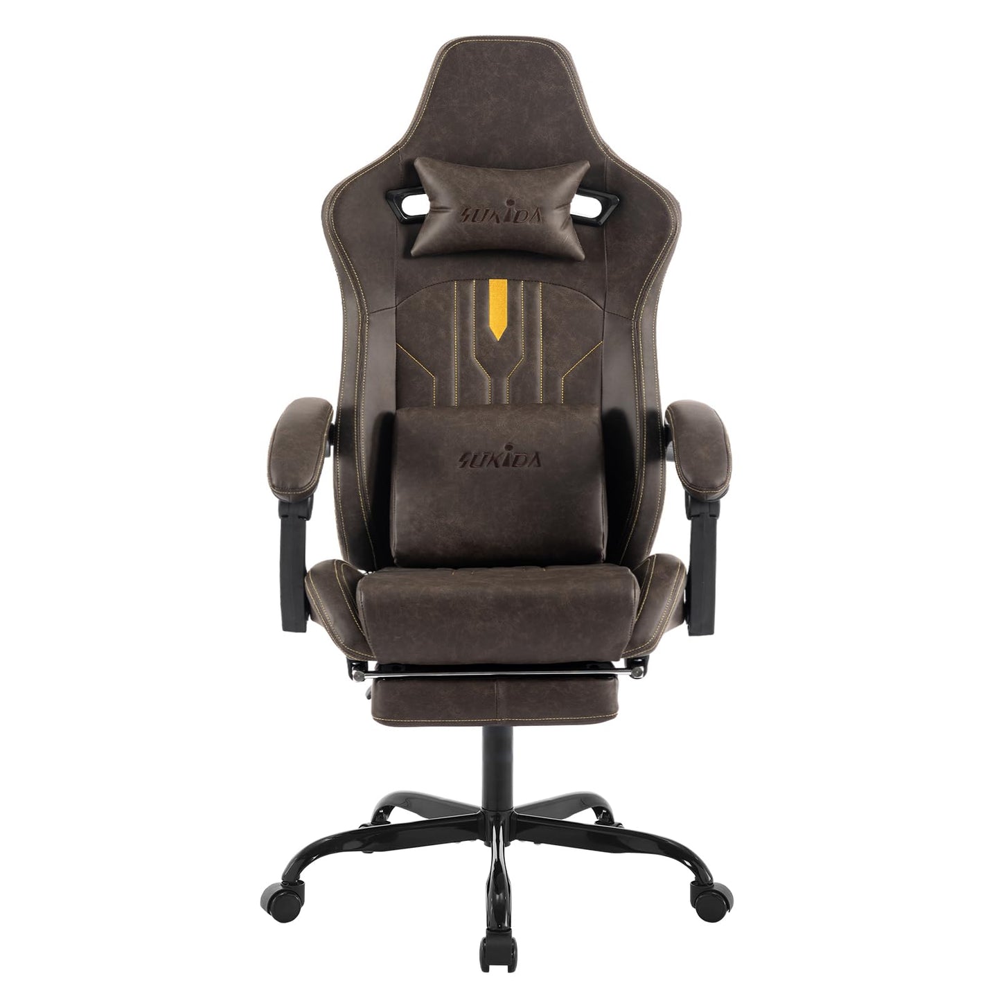 Ergonomic Gaming Chair with Footrest and Massage