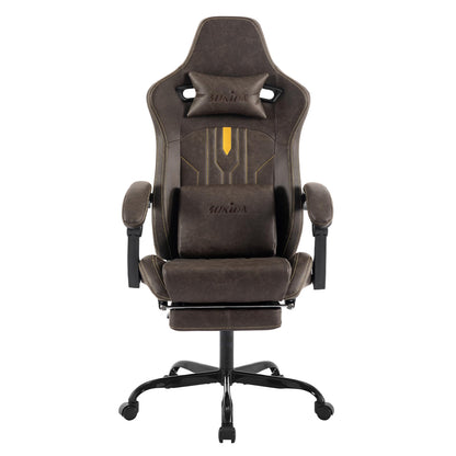 Ergonomic Gaming Chair with Footrest and Massage