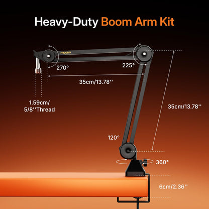 Wireless XLR USB Dynamic Microphone for Streaming