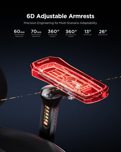 Ergonomic Gaming Chair with Heated Lumbar Support