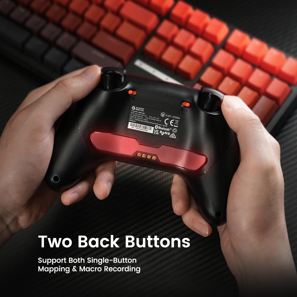 Wireless PC Gaming Controller with Hall Effect Joysticks