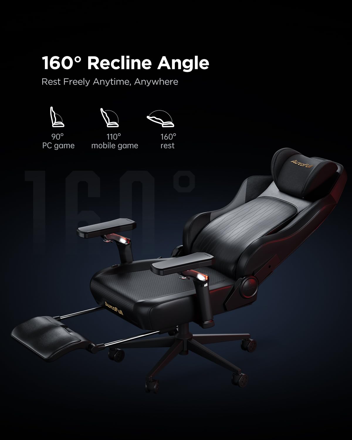 Ergonomic Gaming Chair with Heated Lumbar Support