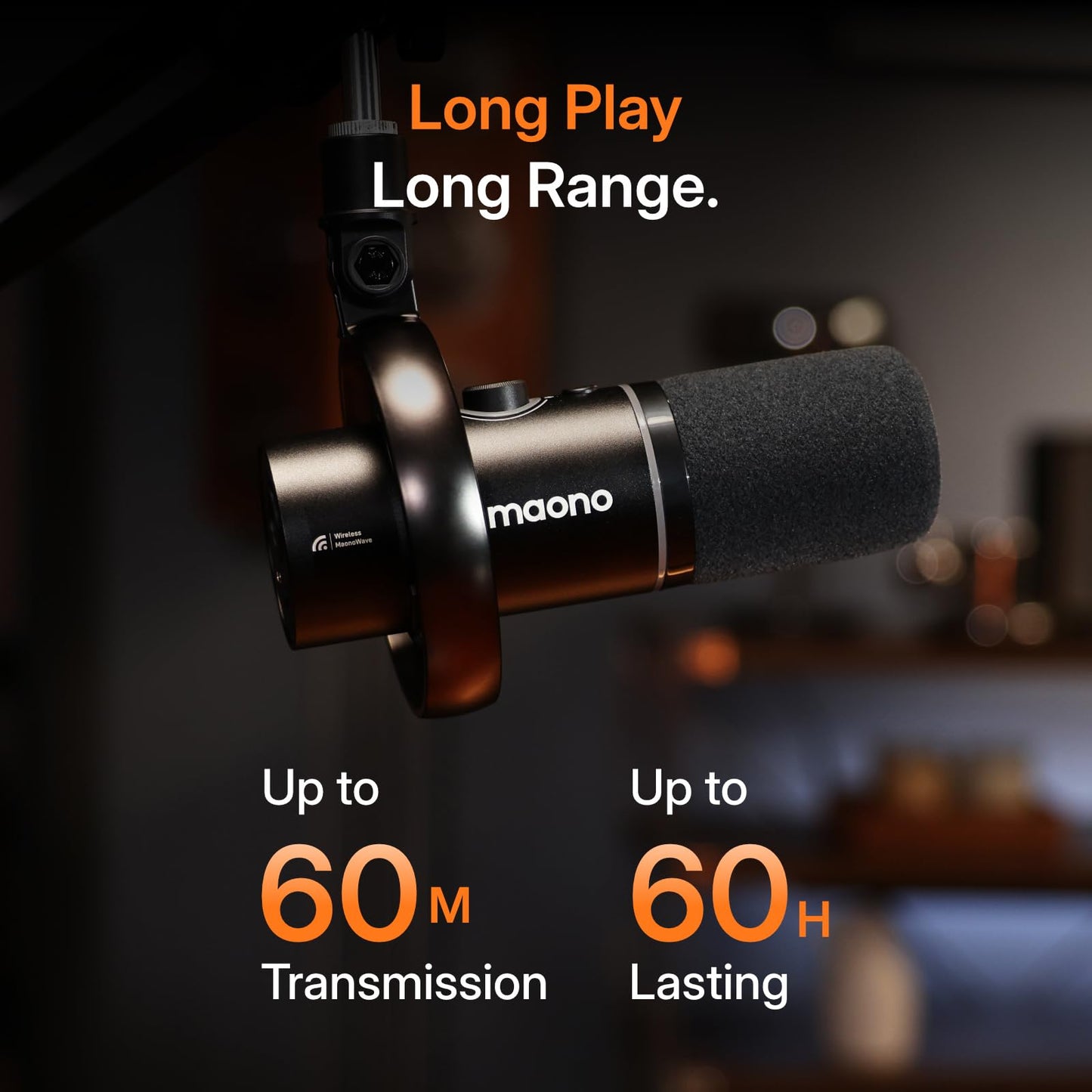 Wireless XLR USB Dynamic Microphone for Streaming