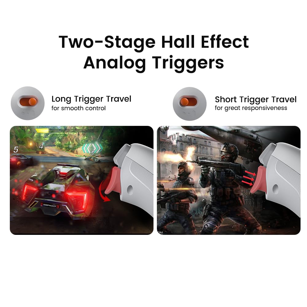 Wireless PC Gaming Controller with Hall Effect Joysticks