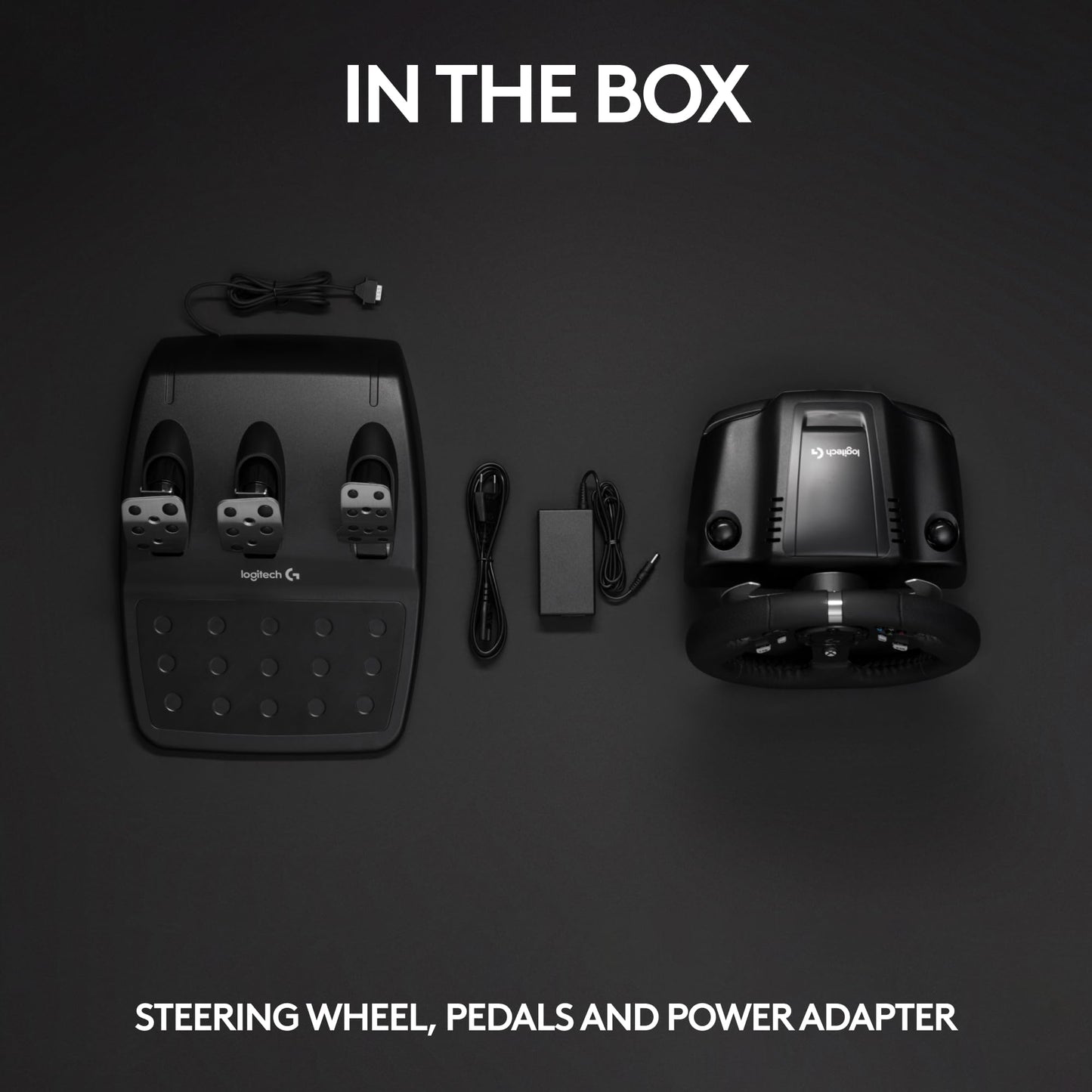 Racing Wheel with Force Feedback and Pedals