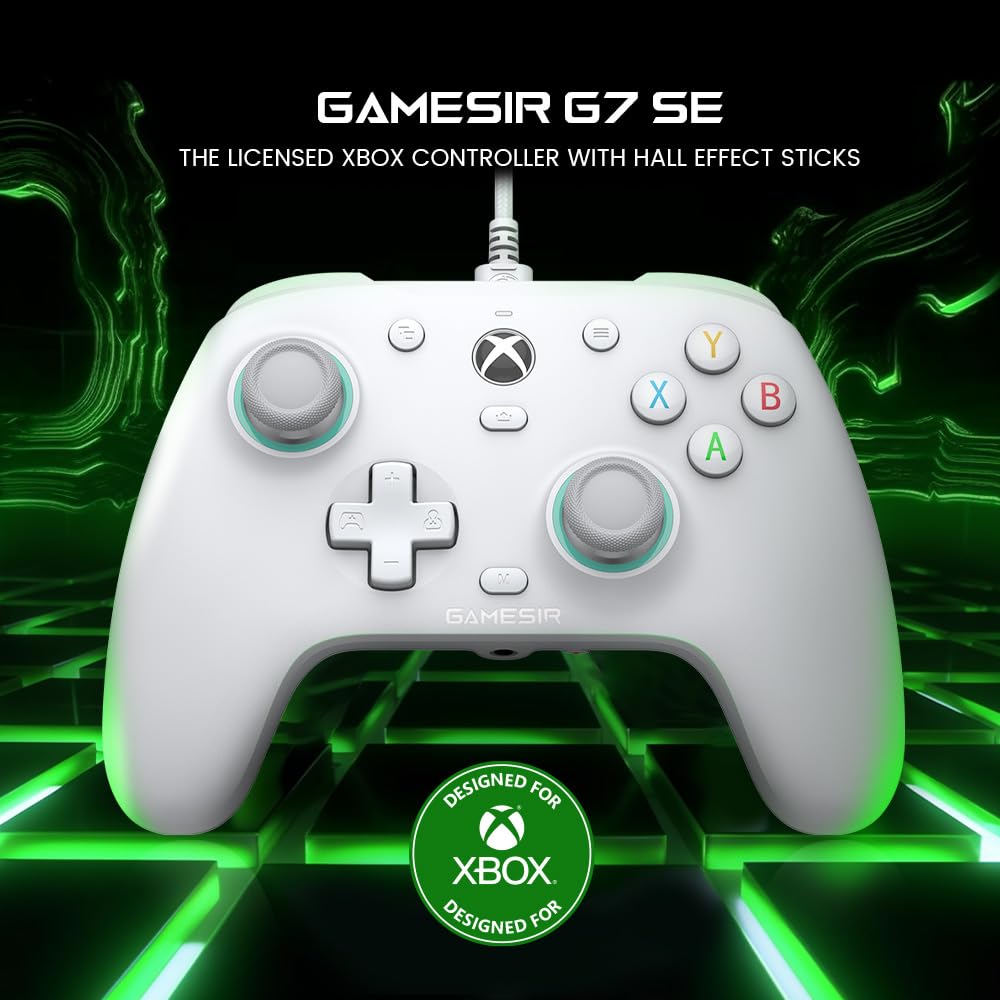 Wired Gaming Controller with Hall Effect Joysticks