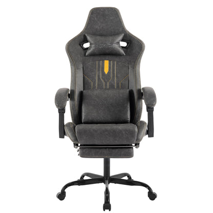Ergonomic Gaming Chair with Footrest and Massage