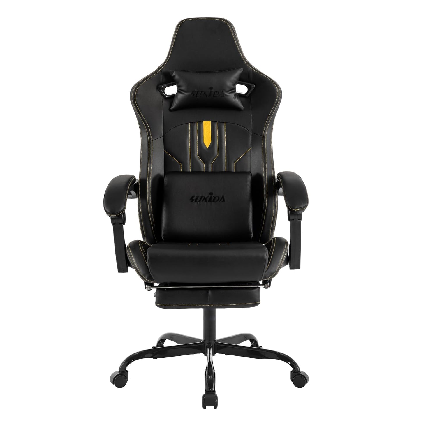 Ergonomic Gaming Chair with Footrest and Massage