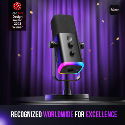 XLR USB Dynamic Microphone with RGB for Streaming