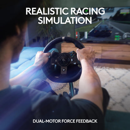 Racing Wheel with Force Feedback and Pedals
