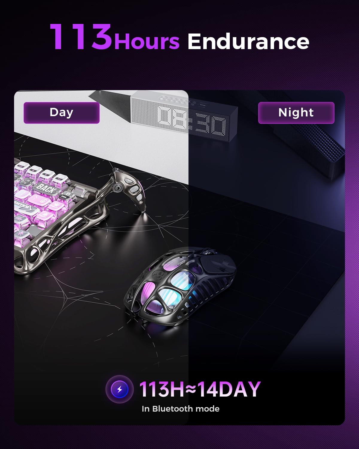 Wireless Gaming Mouse with Futuristic Design