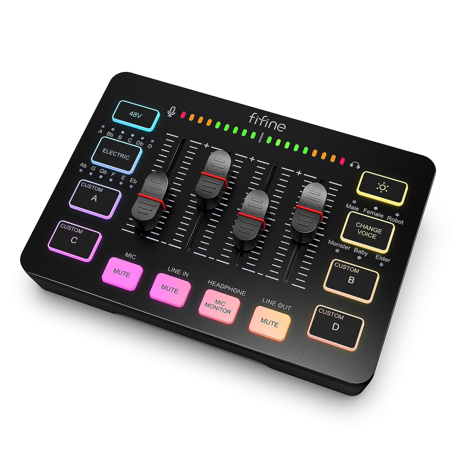 RGB Gaming Audio Mixer with XLR Interface