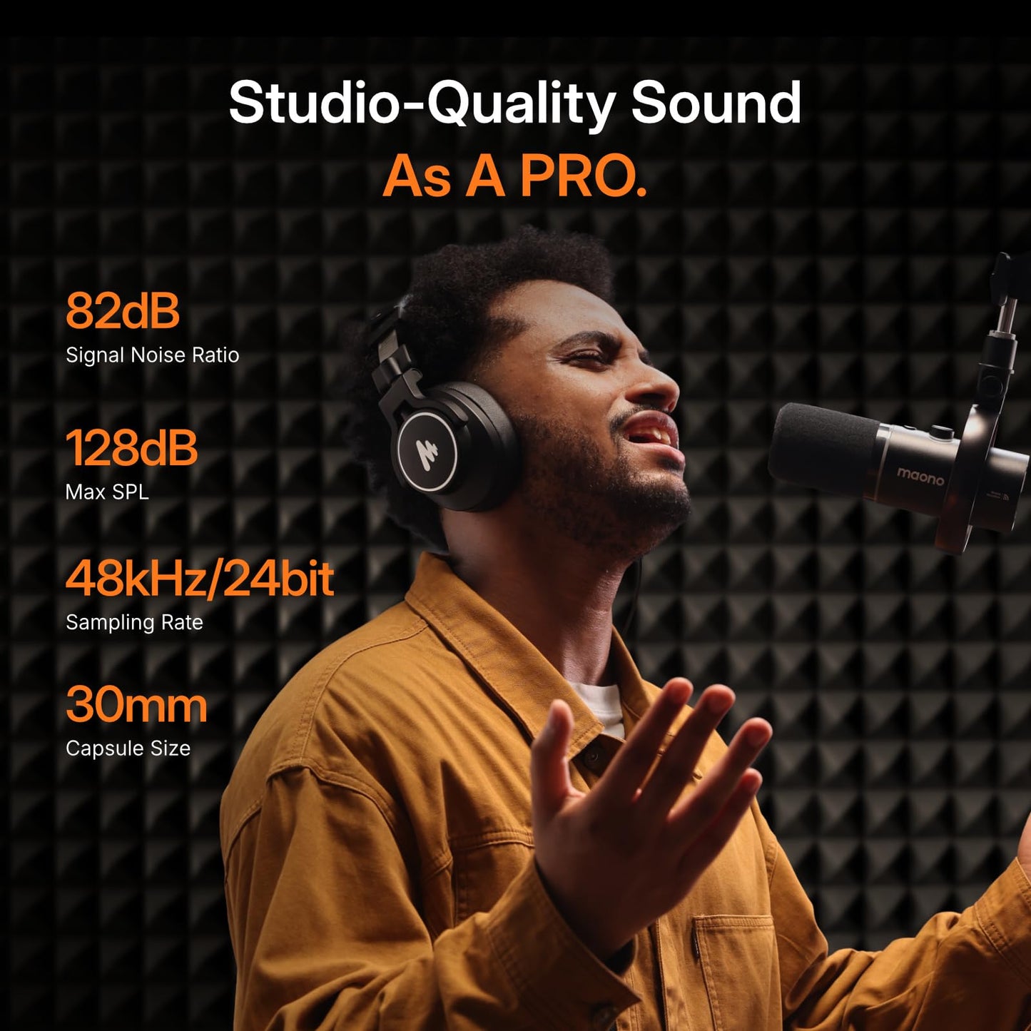 Wireless XLR USB Dynamic Microphone for Streaming