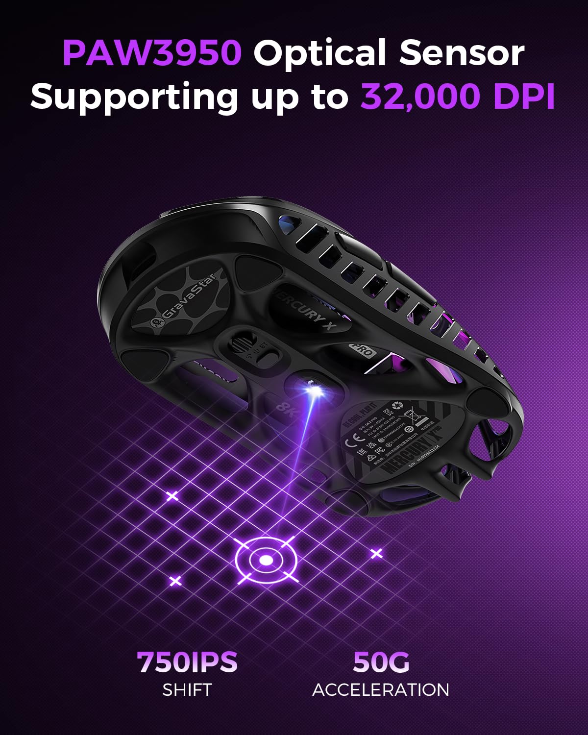 Wireless Gaming Mouse with Futuristic Design