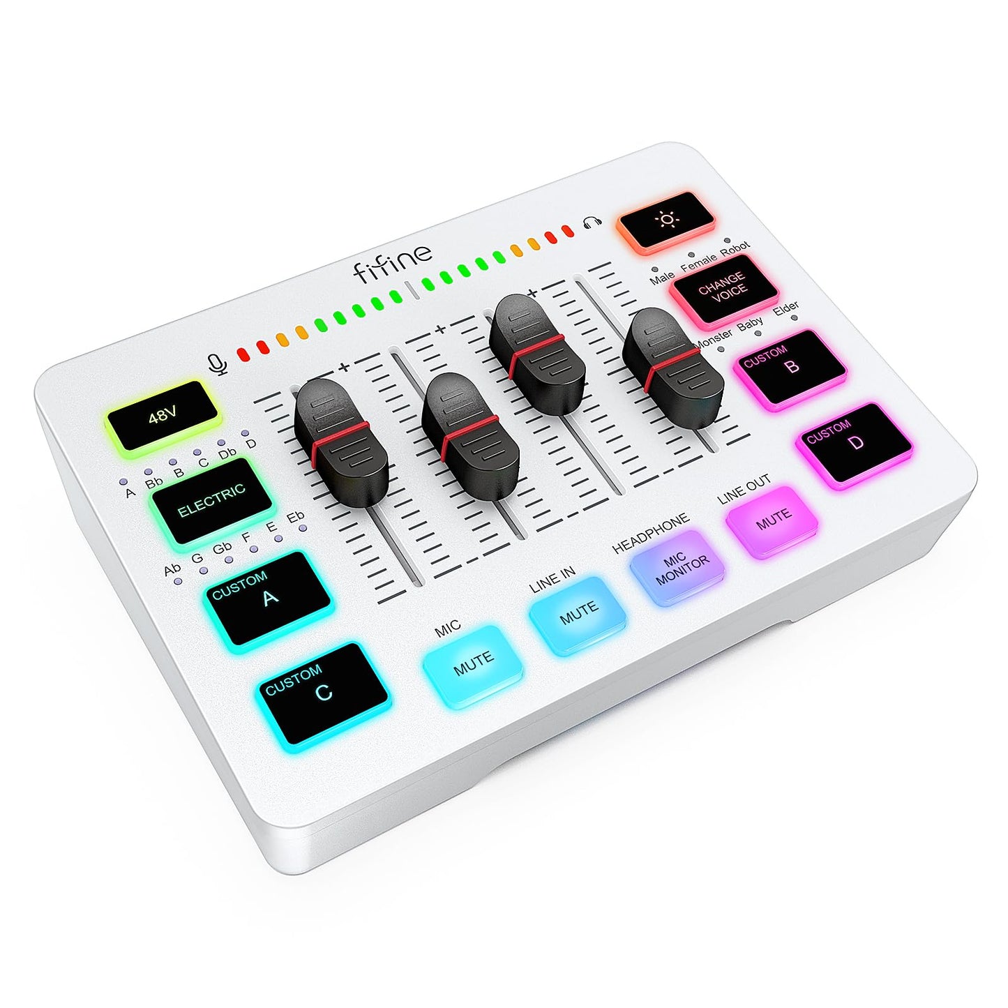 RGB Gaming Audio Mixer with XLR Interface