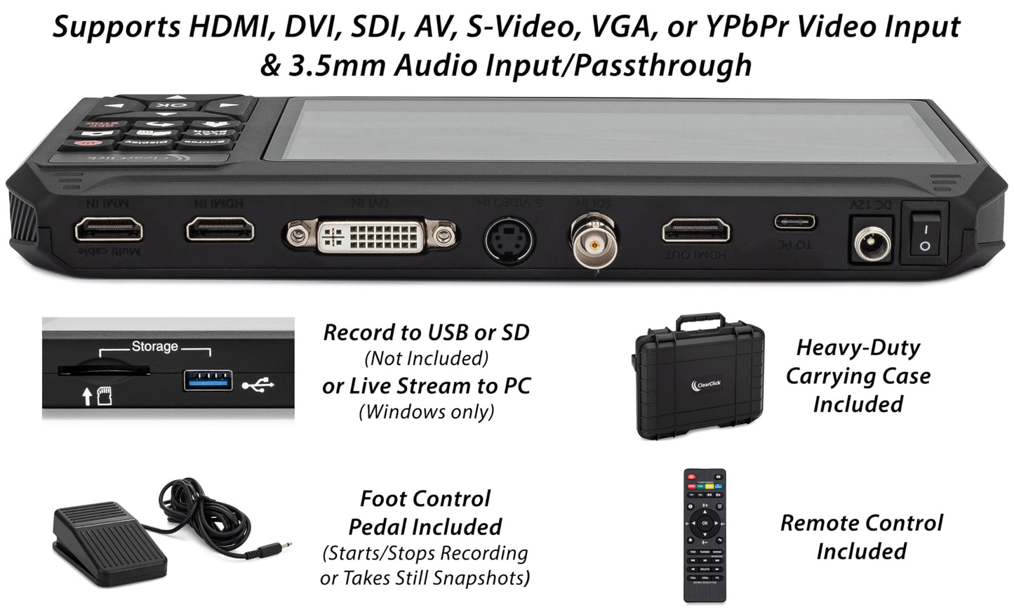 HD Video Capture Box for Streaming and Recording