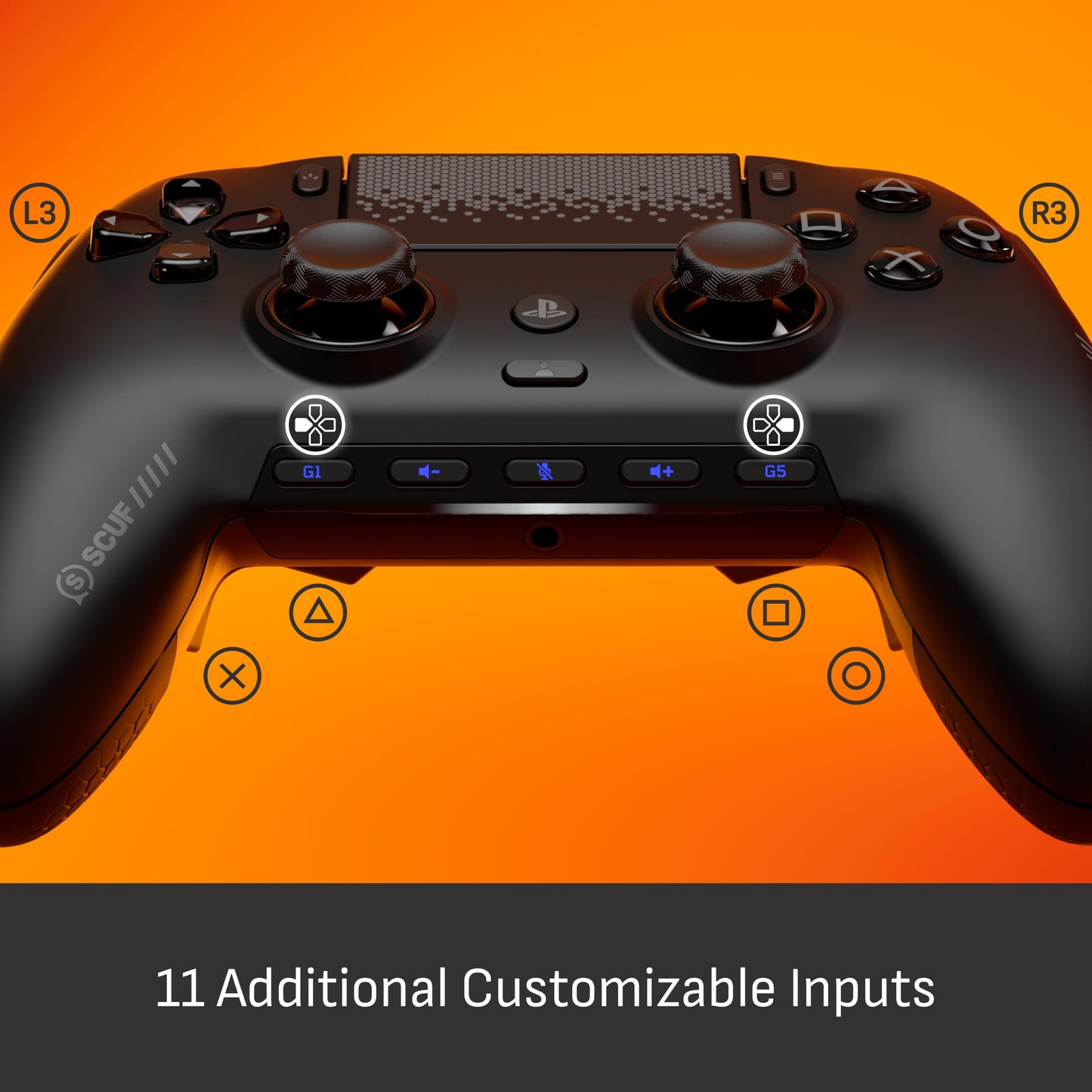 Wireless PS5 Gaming Controller with Custom Inputs