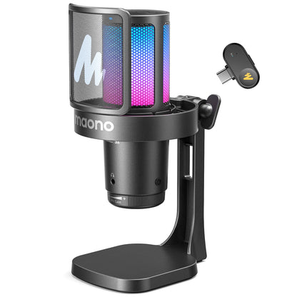 USB Gaming Microphone with Noise Cancellation and RGB