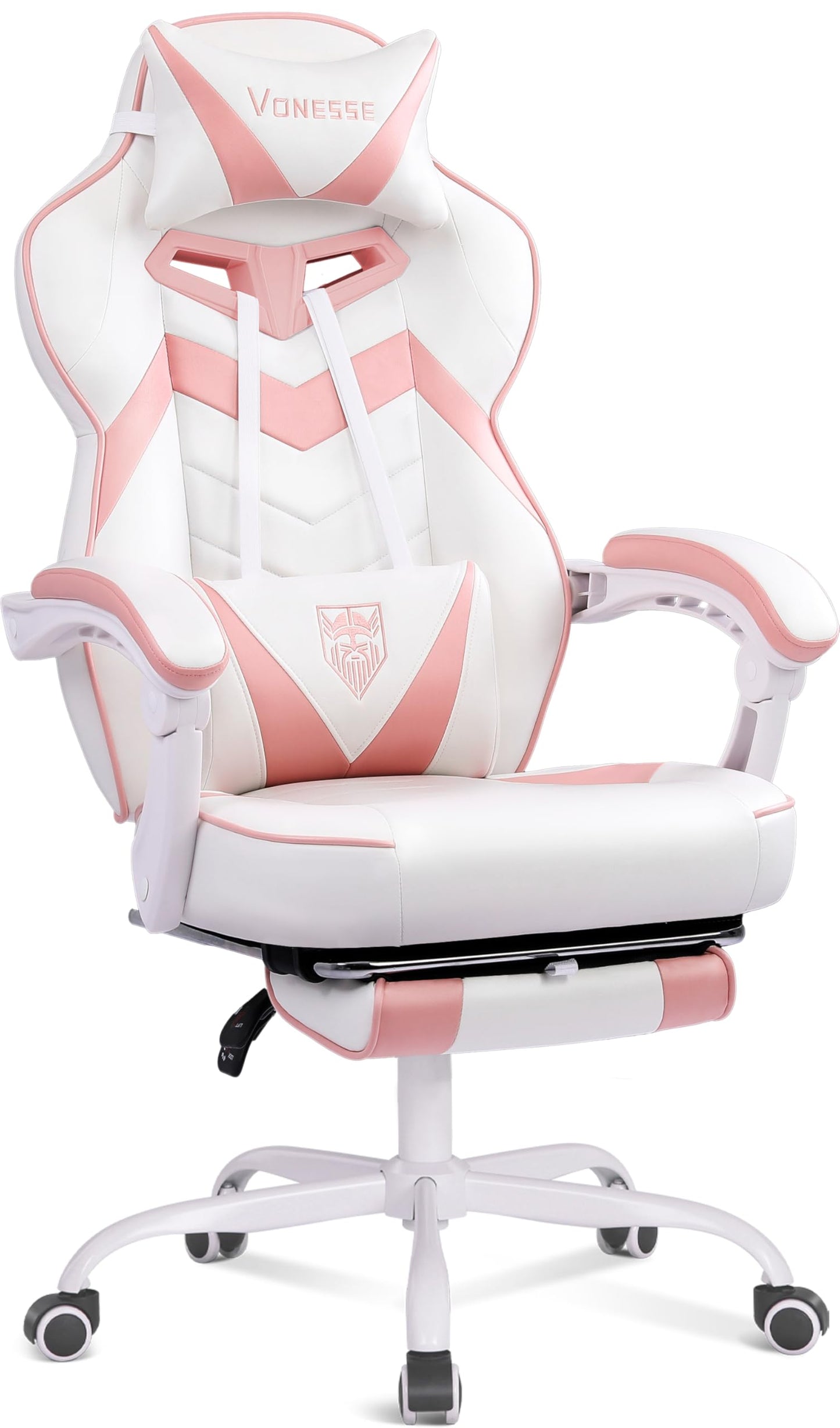 Reclining Gaming Chair with Footrest and Massage