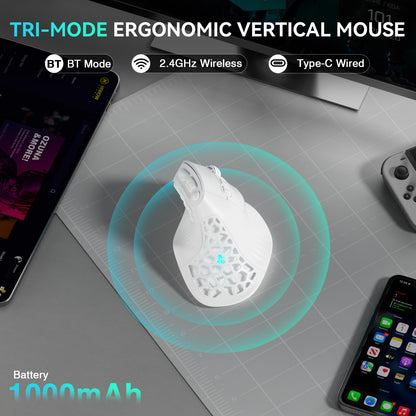 Vertical MMO Gaming Mouse with Custom Buttons