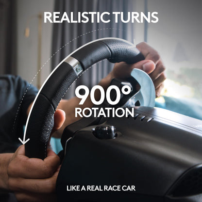 Racing Wheel with Force Feedback and Pedals