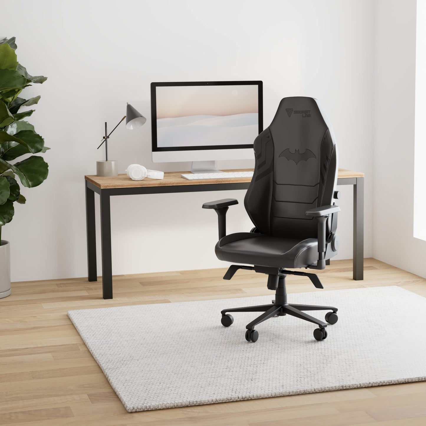 Leatherette Ergonomic Gaming Chair in Black