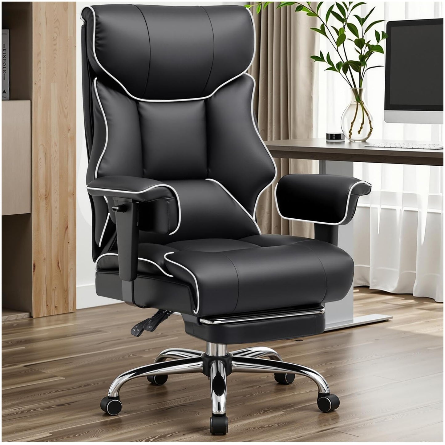 Big and Tall Ergonomic Gaming Chair with Footrest