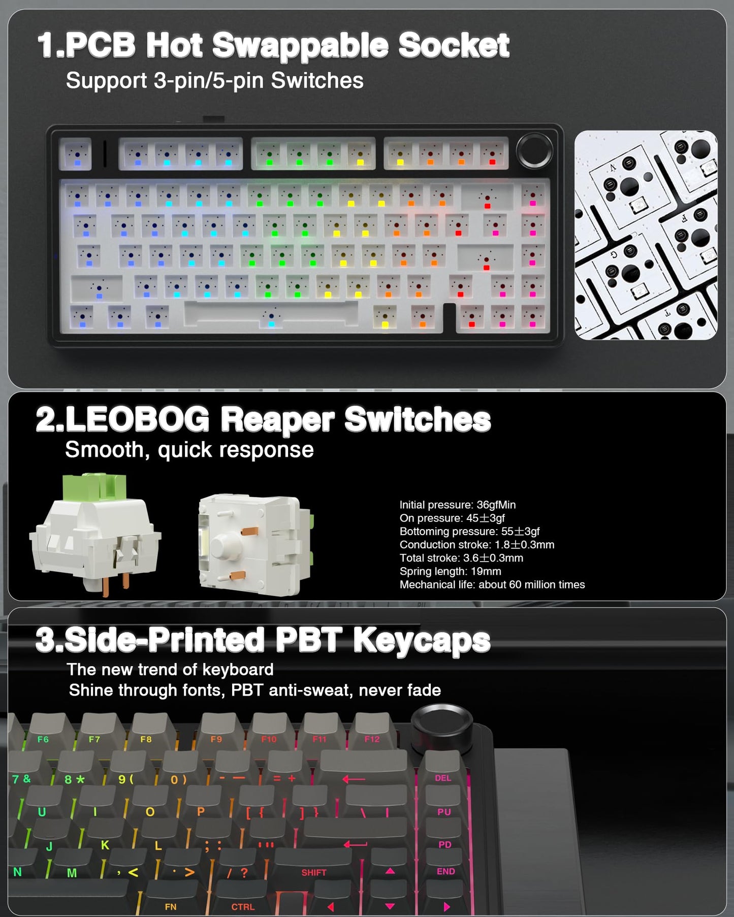 Wireless Mechanical Gaming Keyboard with RGB