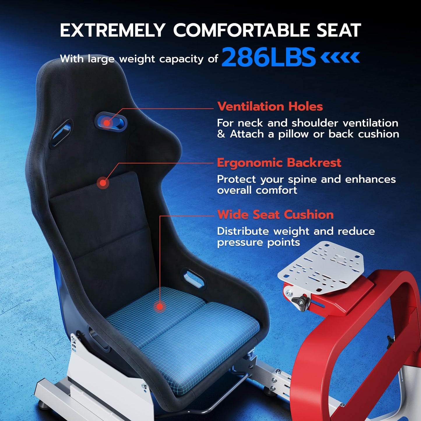 Racing Simulator Cockpit with Gaming Seat