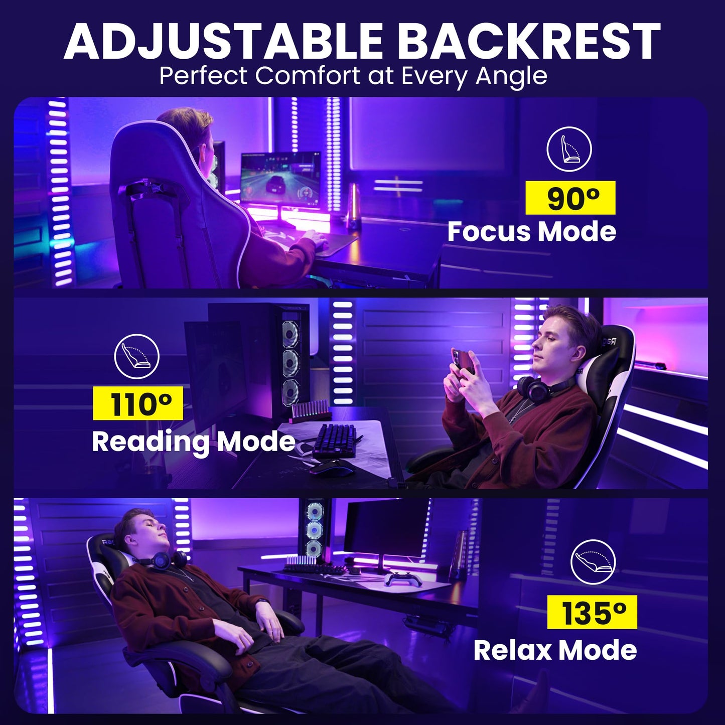 Ergonomic Gaming Chair with Full Body Support