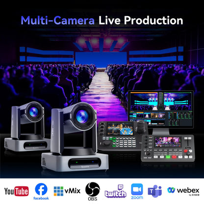 4K AI Tracking PTZ Camera for Live Streaming