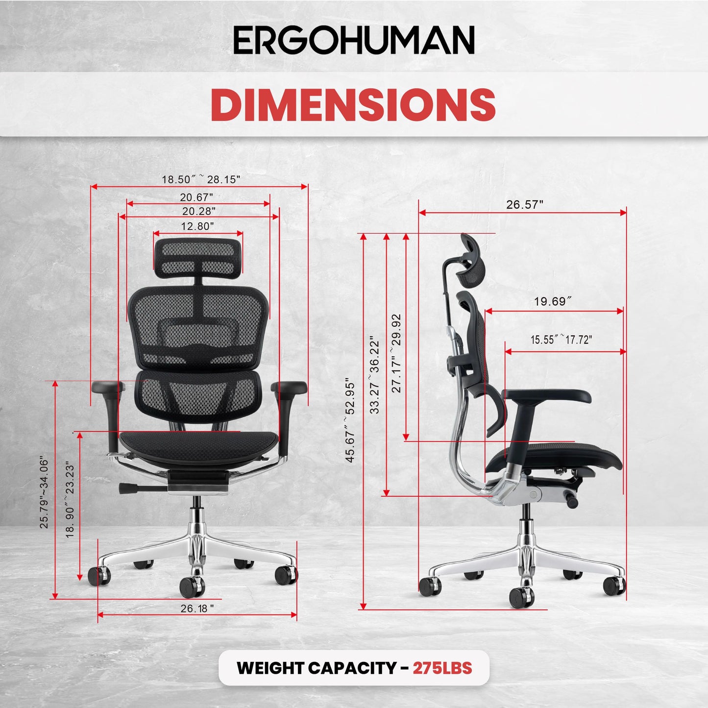 High Back Mesh Office Chair with Adjustable Support