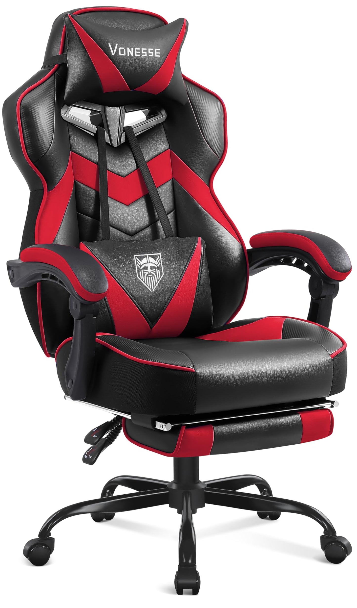 Reclining Gaming Chair with Footrest and Massage