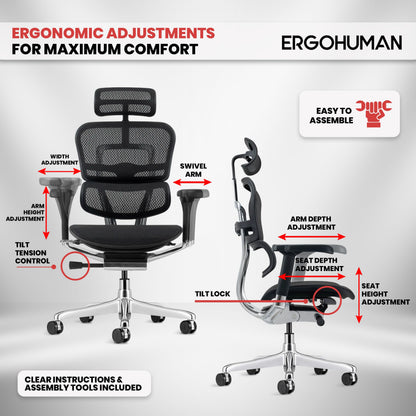 High Back Mesh Office Chair with Adjustable Support