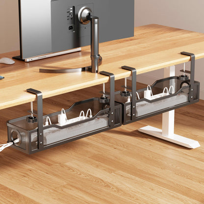 Under Desk Cable Tray with Clamp Mount